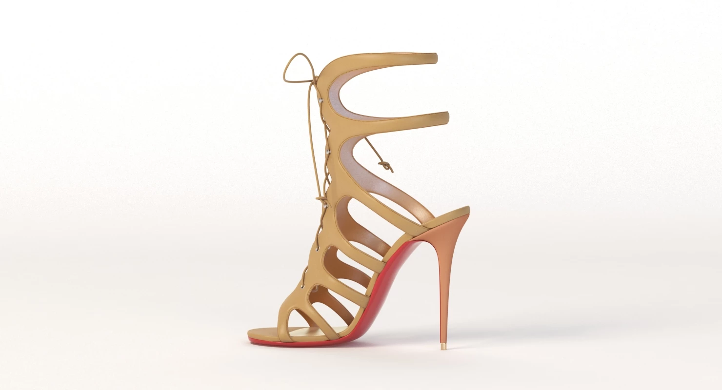 Christian Louboutin Amazoulo Sandal Shoe 3D Model_09