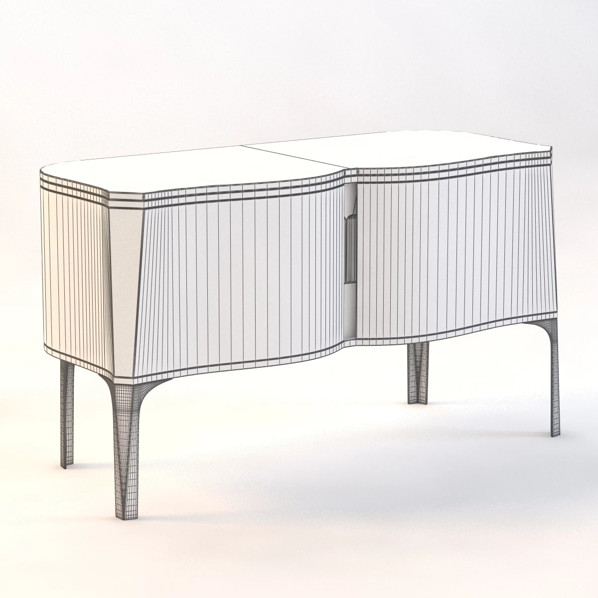 Classic Luxury Credenza 3D Model_03