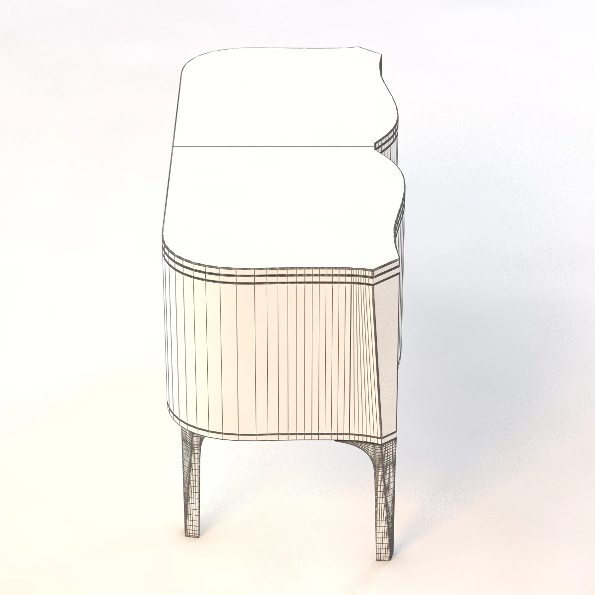Classic Luxury Credenza 3D Model_05