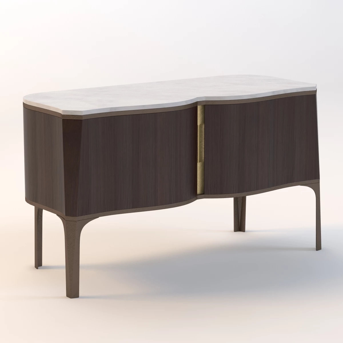 Classic Luxury Credenza 3D Model_01