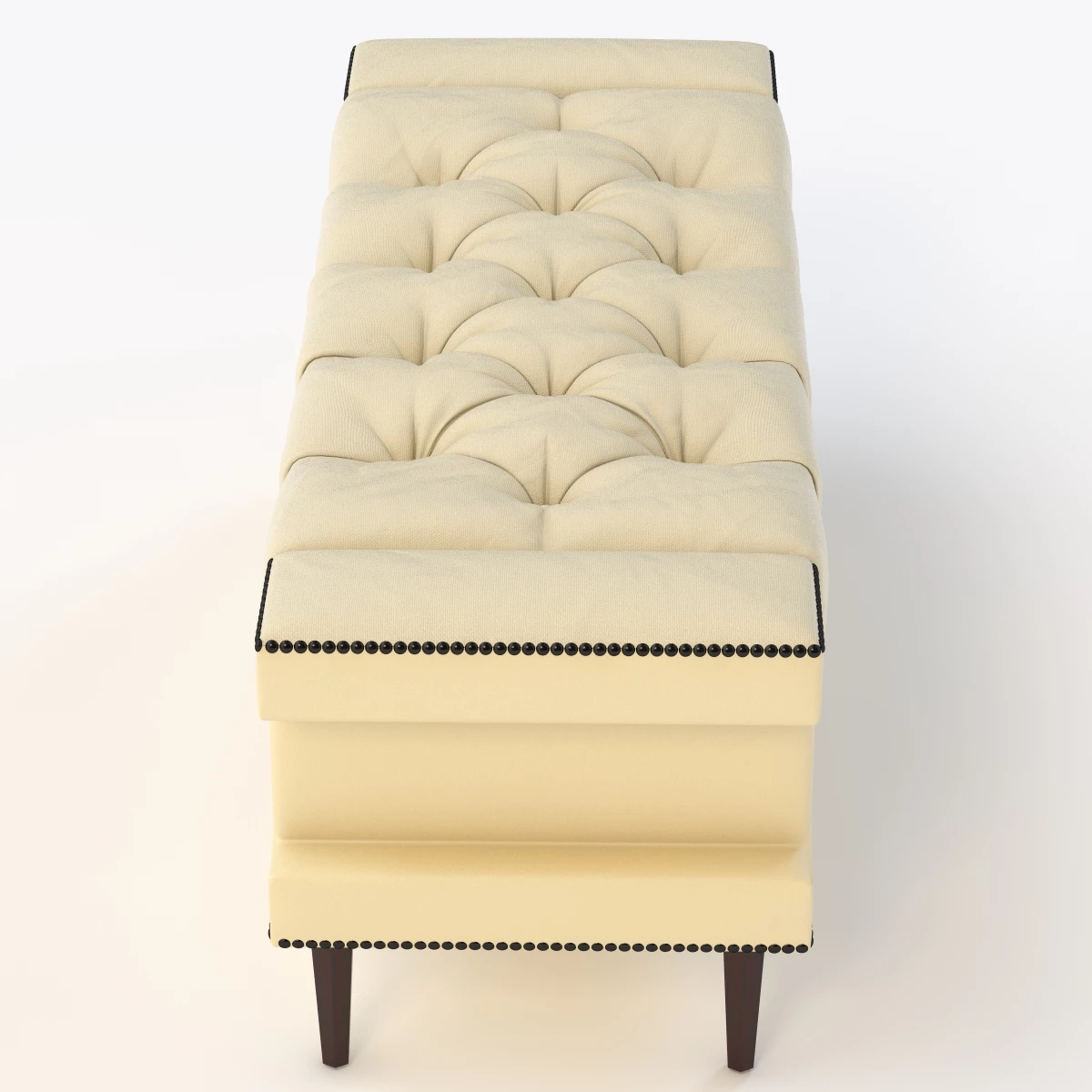 Cleo Tufted Bench by bakerfurniture 3D Model_04