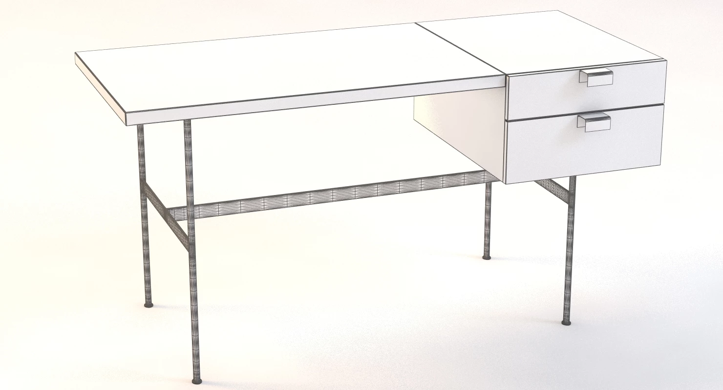 CM 141 Desk by Pierre Paulin 3D Model_07