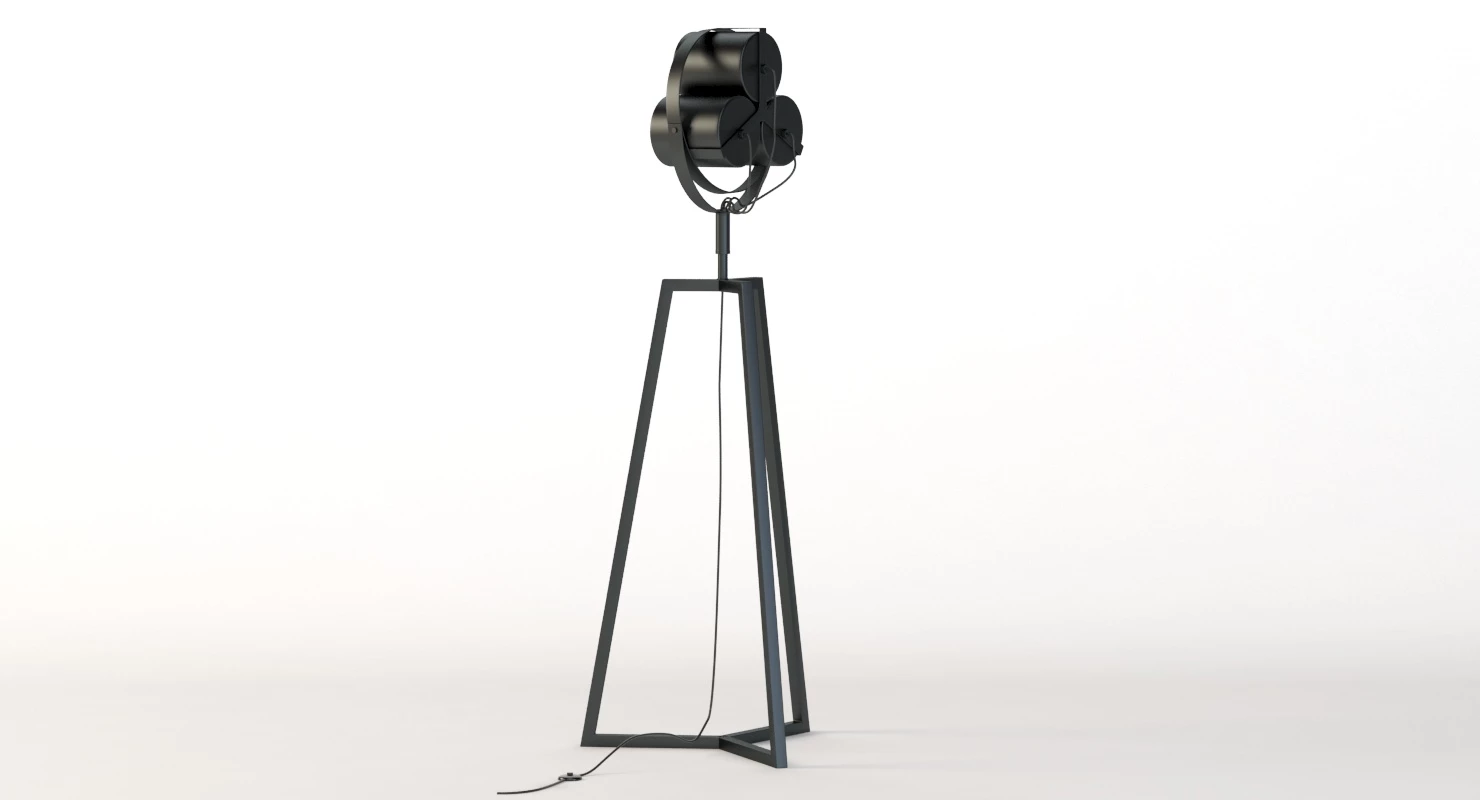 Contemporary Signal Sculptural Tripod Floor Lamp 3D Model_012