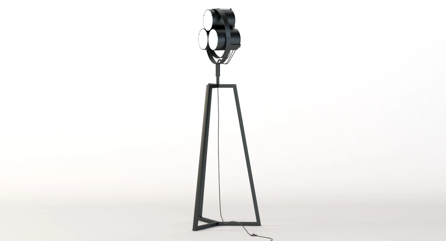 Contemporary Signal Sculptural Tripod Floor Lamp 3D Model_013