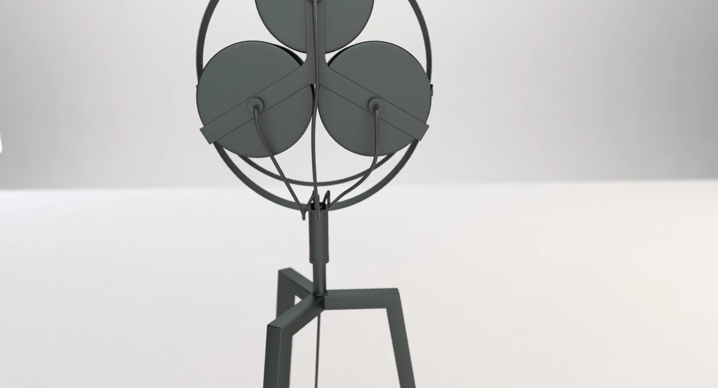 Contemporary Signal Sculptural Tripod Floor Lamp 3D Model_03