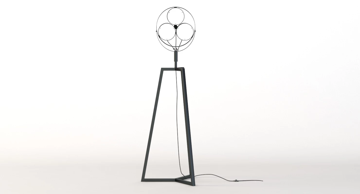 Contemporary Signal Sculptural Tripod Floor Lamp 3D Model_08