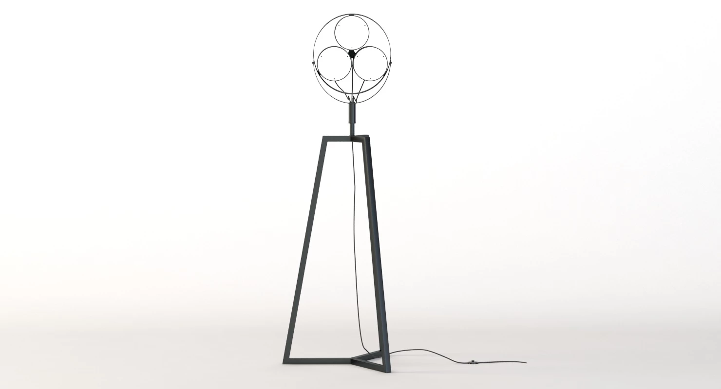 Contemporary Signal Sculptural Tripod Floor Lamp 3D Model_014