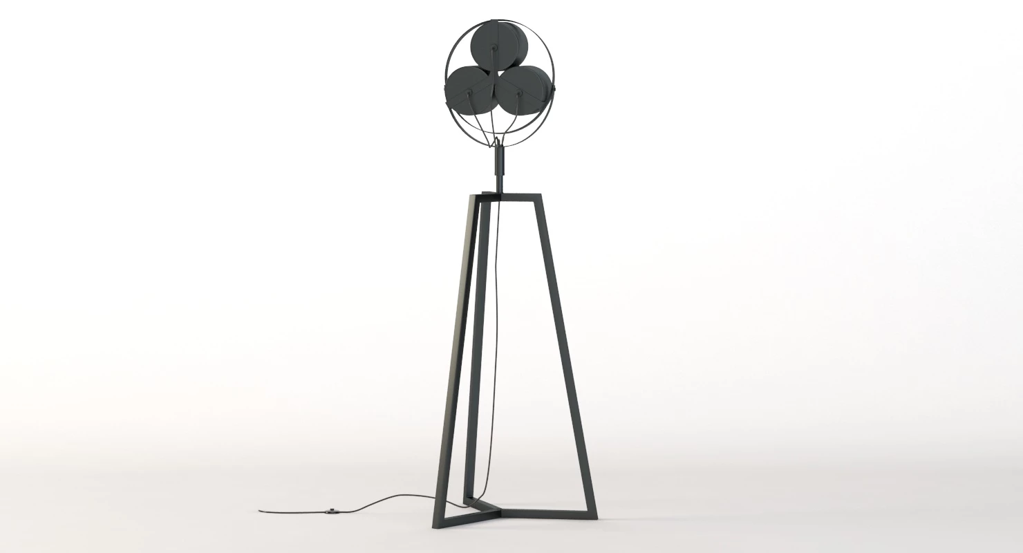 Contemporary Signal Sculptural Tripod Floor Lamp 3D Model_011