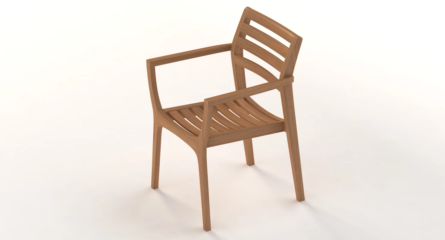 Danish Stacking Chair 3D Model_05