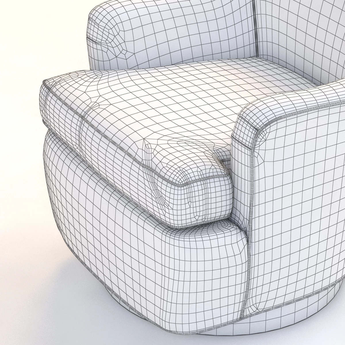 Daphine Return Swivel Chair 3D Model_09