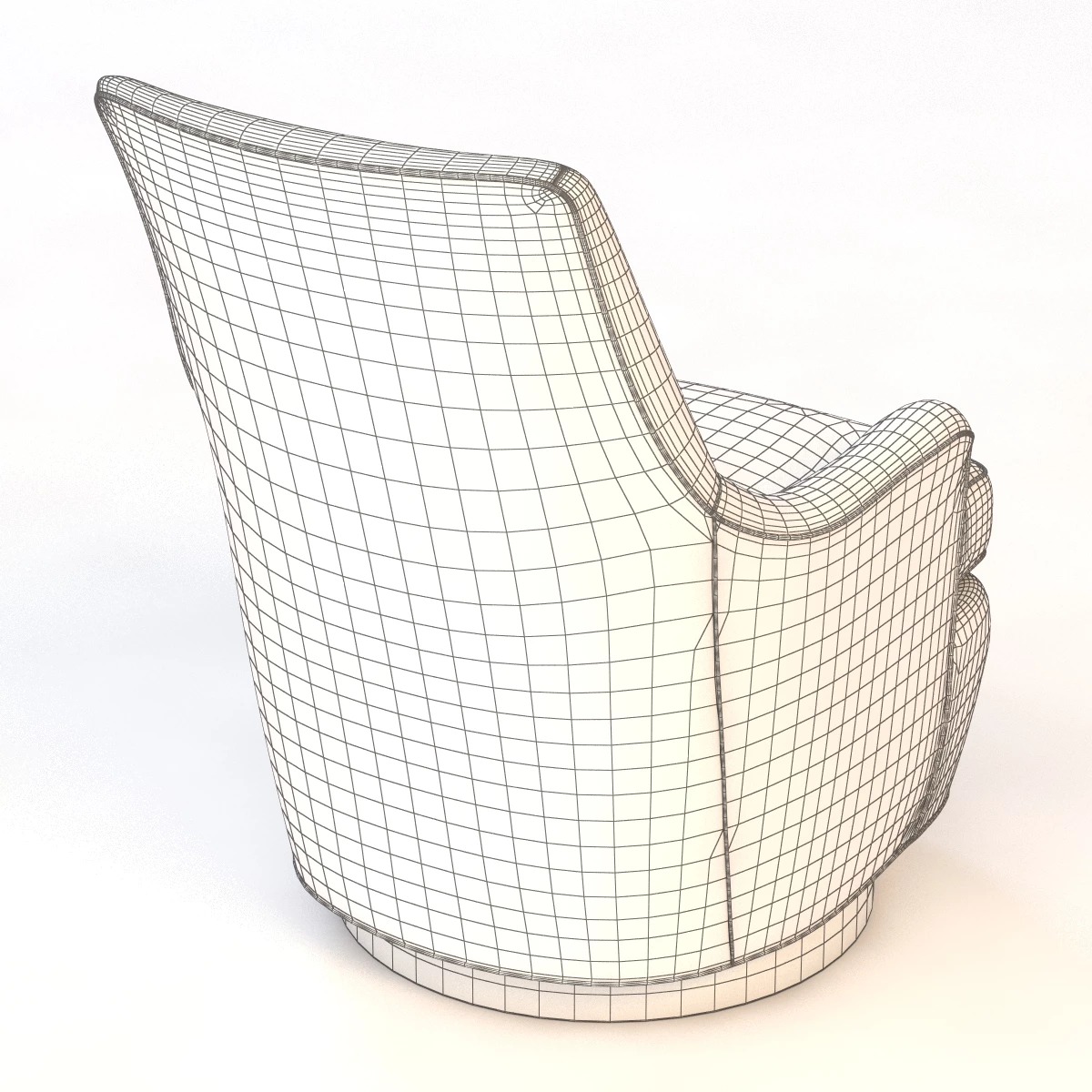 Daphine Return Swivel Chair 3D Model_06