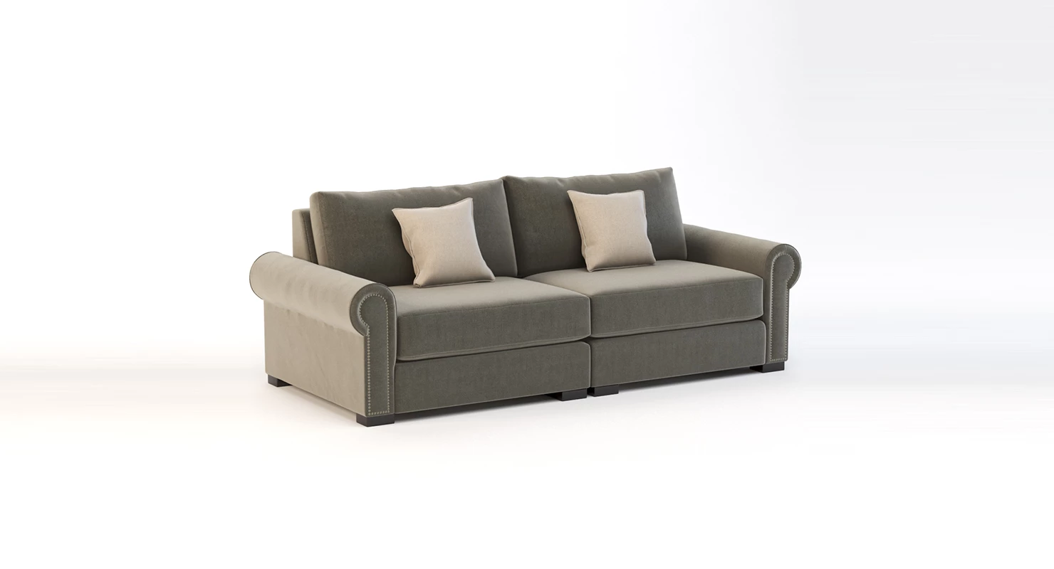 Darby Home Co Lebanon Modular Sectional Sofa Two Seater 3D Model_01