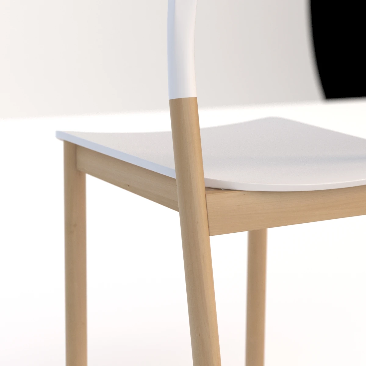 DE PADOVA FLORINDA Stackable Solid Wood Chair 3D Model_012