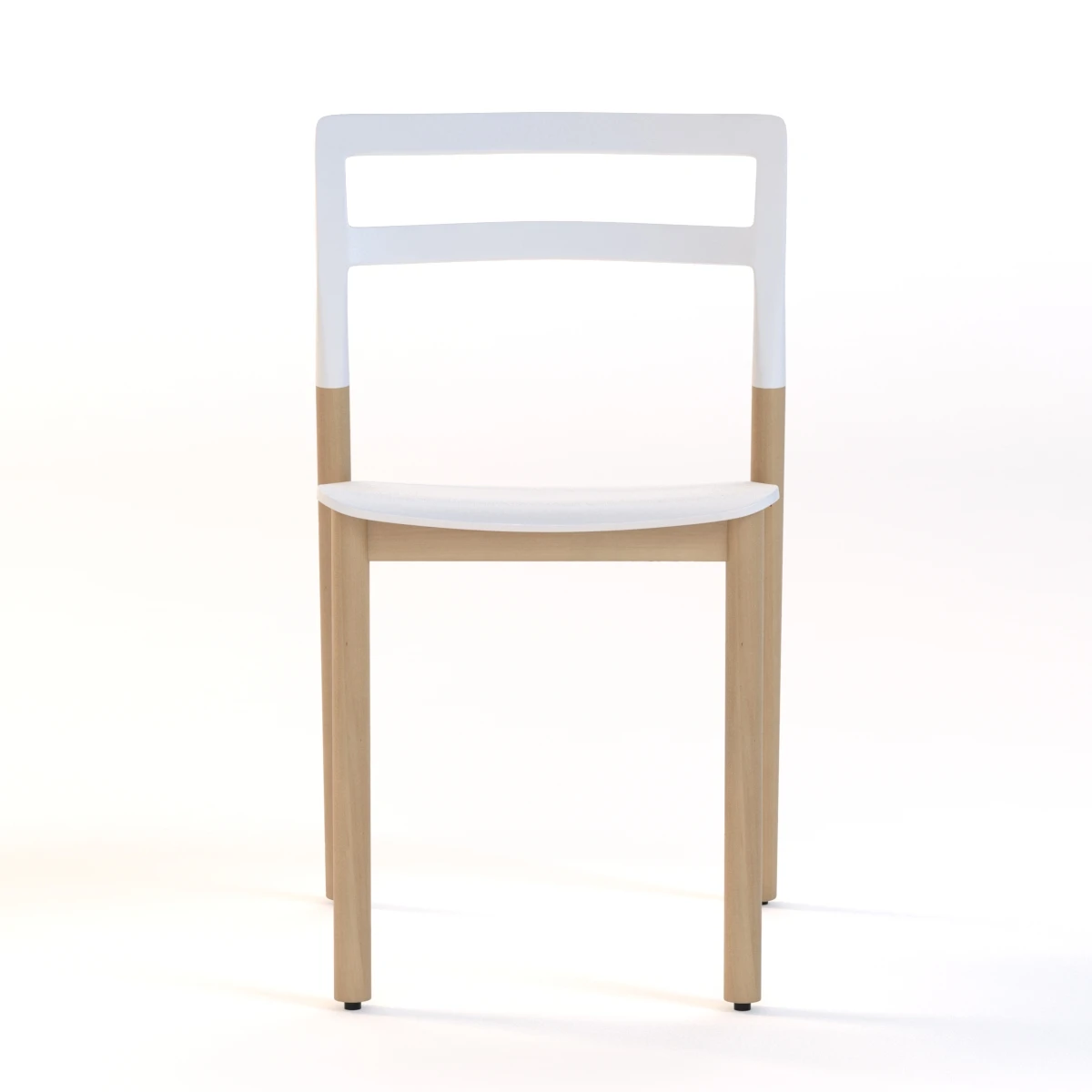 DE PADOVA FLORINDA Stackable Solid Wood Chair 3D Model_09