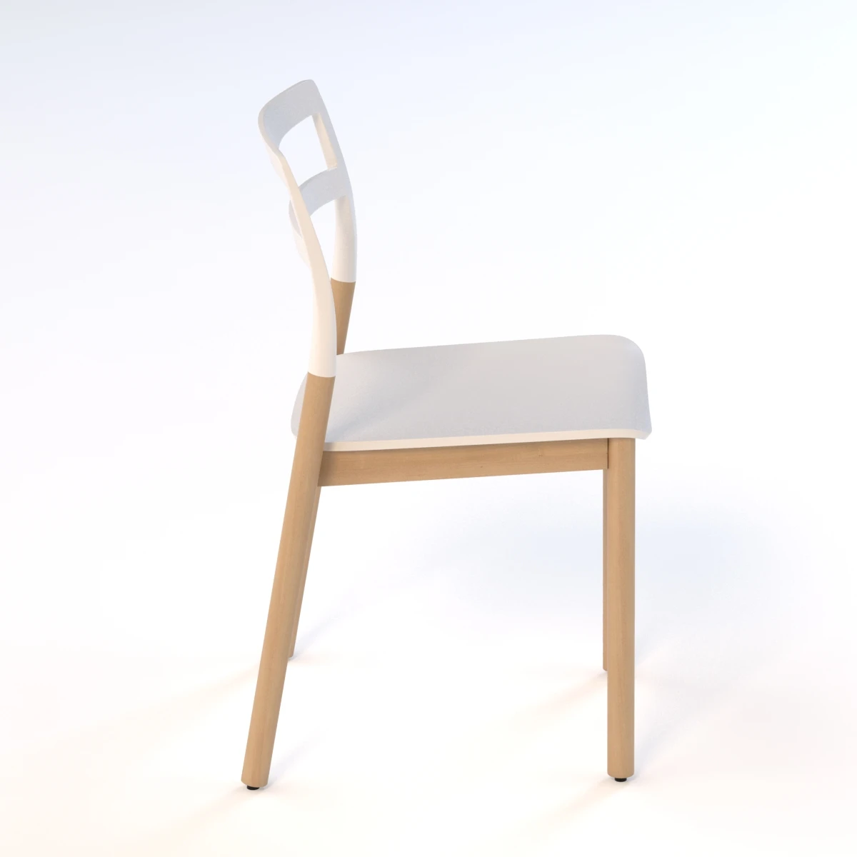 DE PADOVA FLORINDA Stackable Solid Wood Chair 3D Model_08