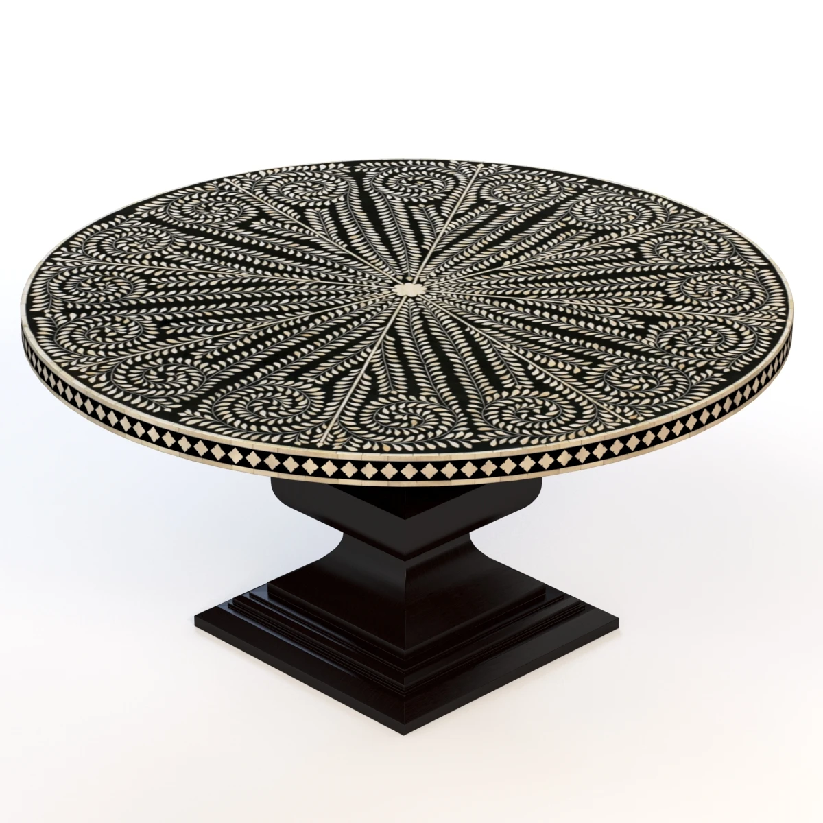 Decorative Barnsley Dining Table 3D Model_04