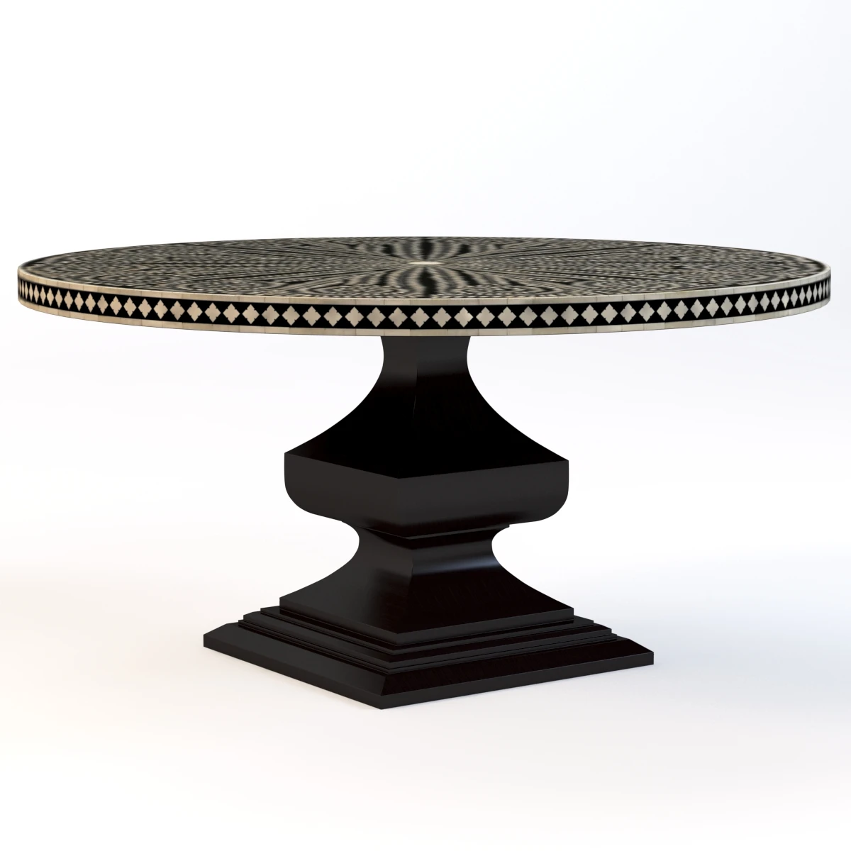 Decorative Barnsley Dining Table 3D Model_01