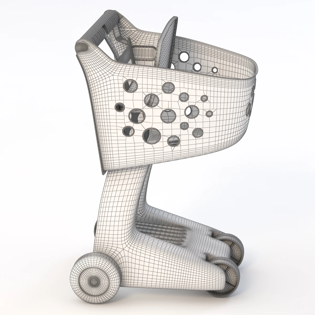 Detail Lil Shopper Cart Pink 3D Model_08