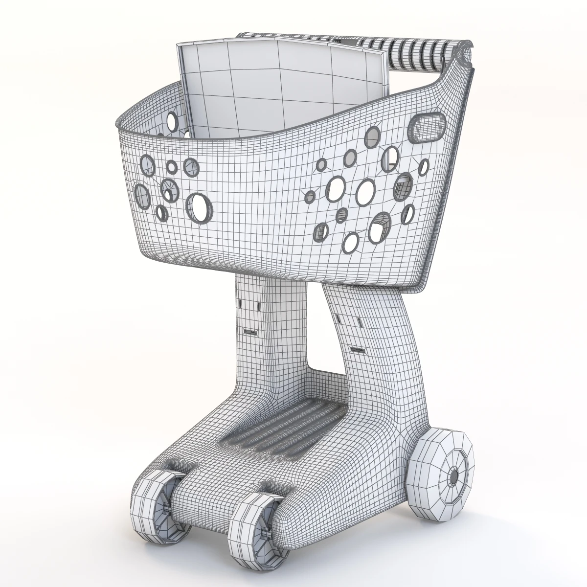 Detail Lil Shopper Cart Pink 3D Model_05