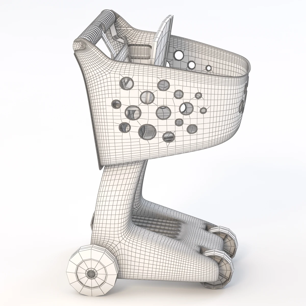 Detail Lil Shopper Cart Pink 3D Model_09