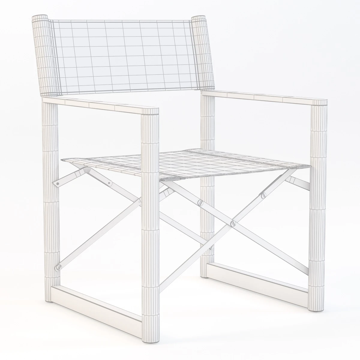 Director Outdoor Aluminum Armchair 3D Model_04