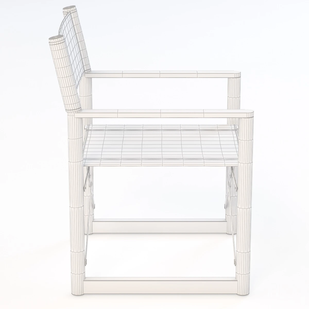 Director Outdoor Aluminum Armchair 3D Model_08