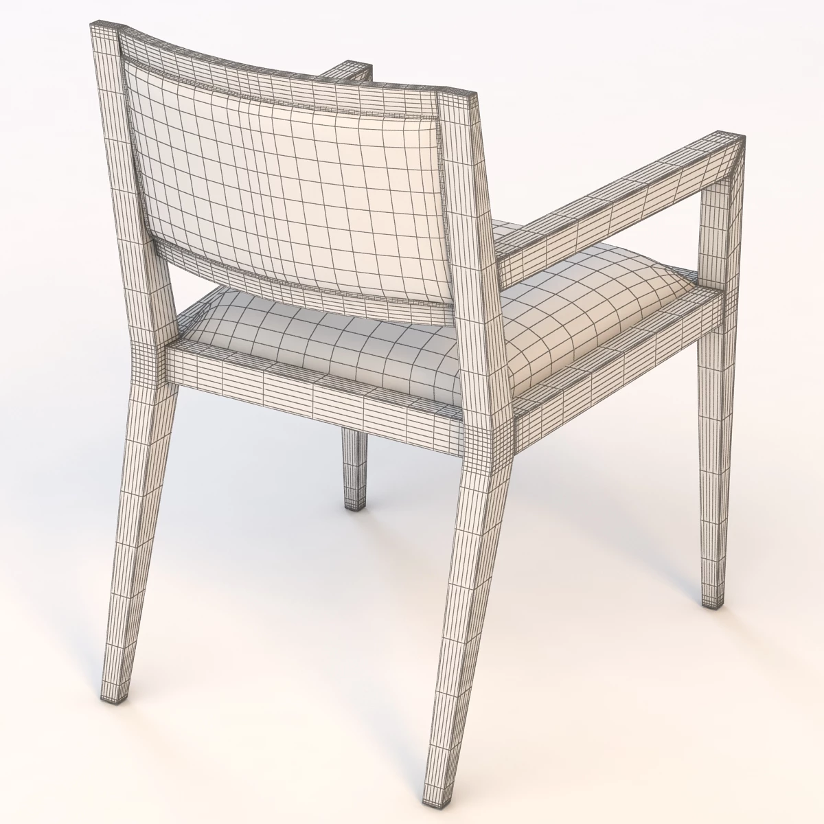 Domicile Upholstered Back Armchair 60009 3D Model_07