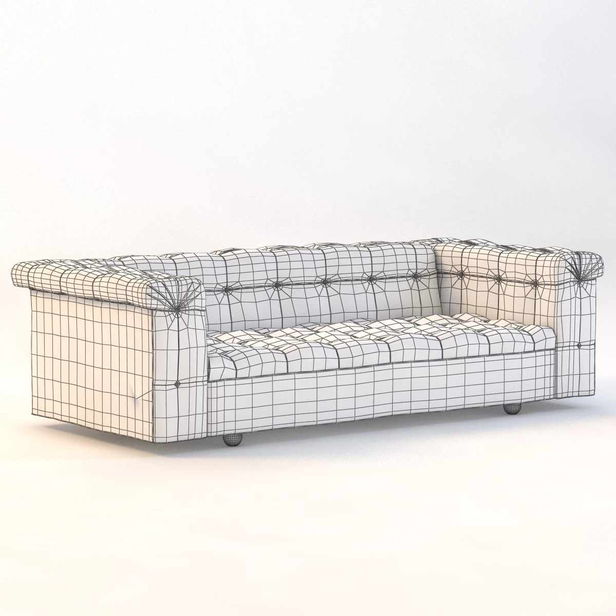 Dunbar Party Sofa 5407 by Edward Wormley 3D Model_05