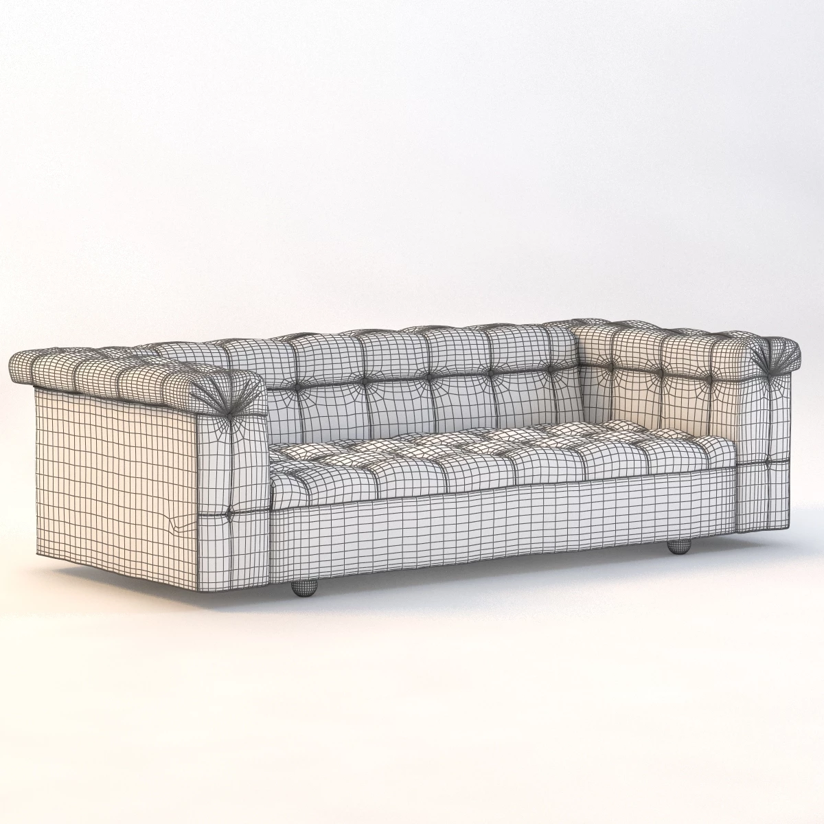 Dunbar Party Sofa 5407 by Edward Wormley 3D Model_04