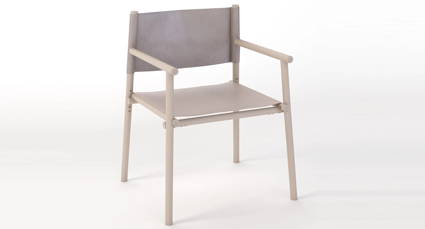 Emu Terramare Easy Dining Suede Leather Armchair By Chiaramonte Marin 3D Model_01