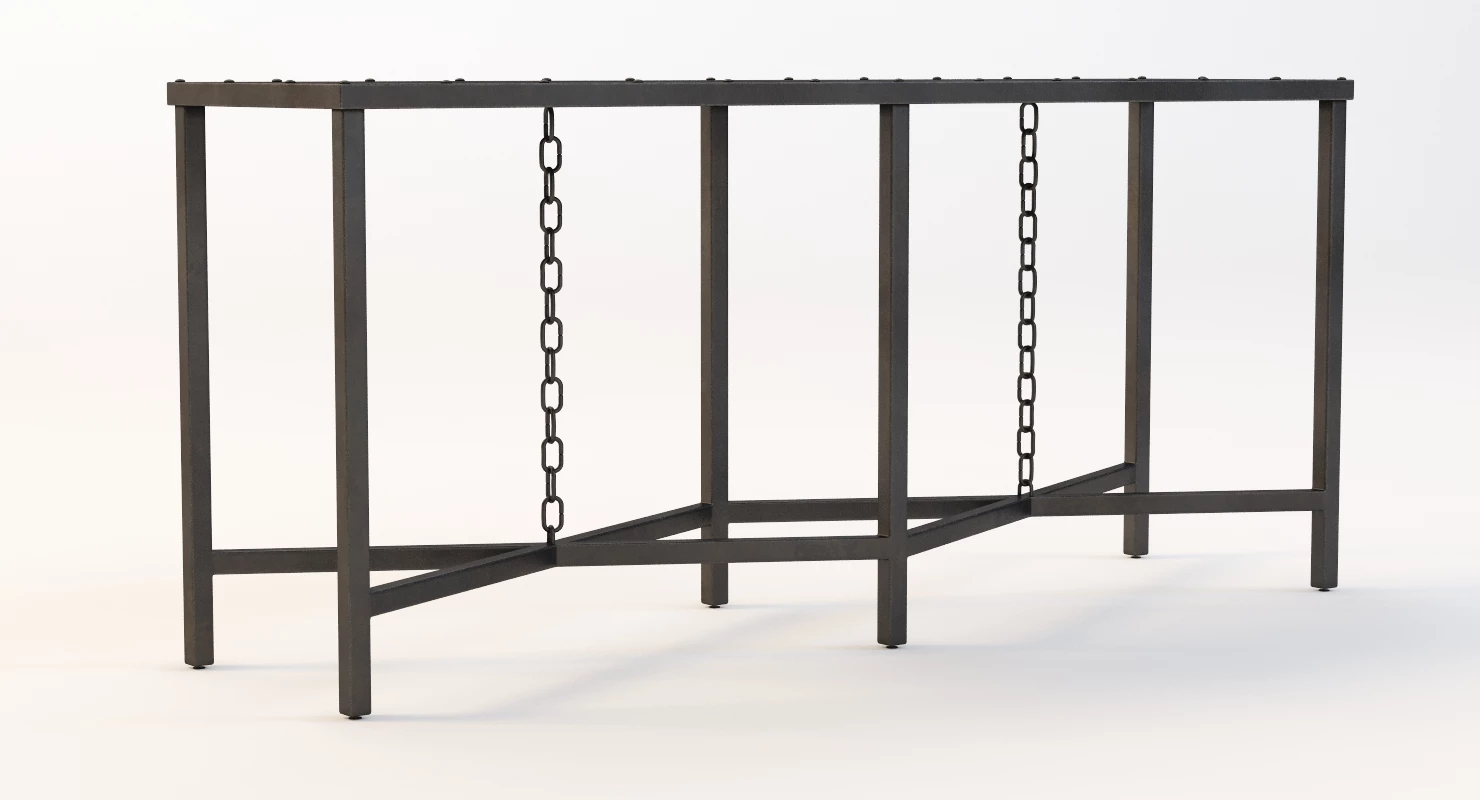 English Mail Sorter Chain Console 3D Model_011