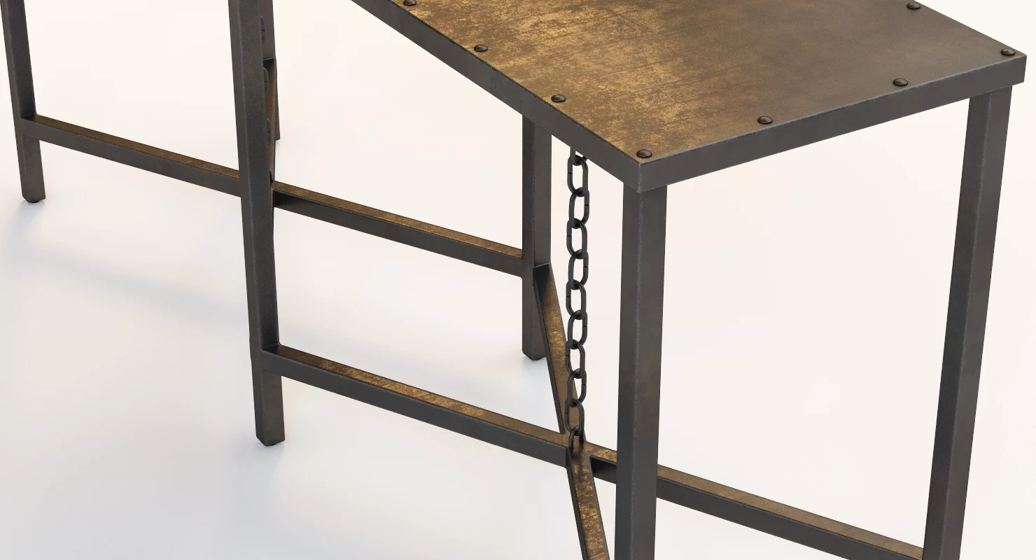 English Mail Sorter Chain Console 3D Model_05