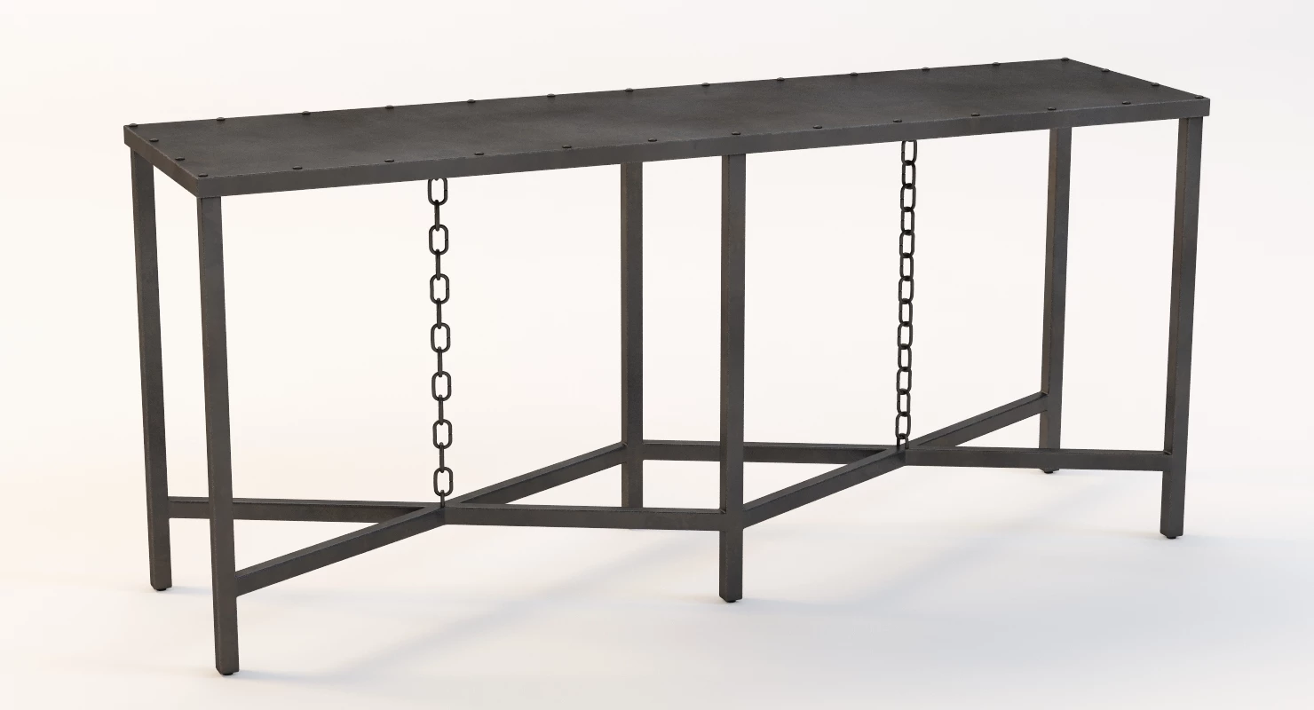 English Mail Sorter Chain Console 3D Model_04