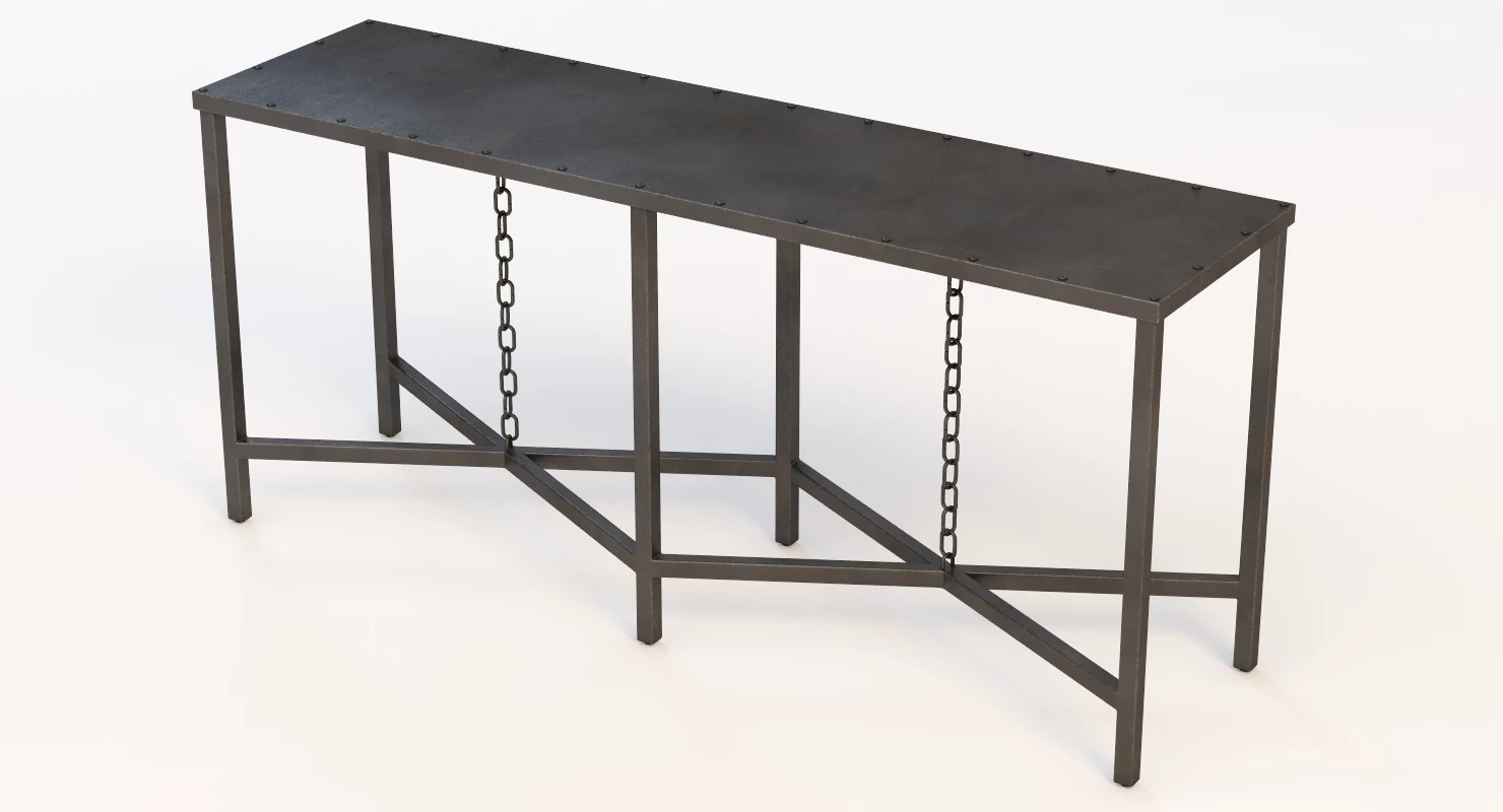 English Mail Sorter Chain Console 3D Model_08