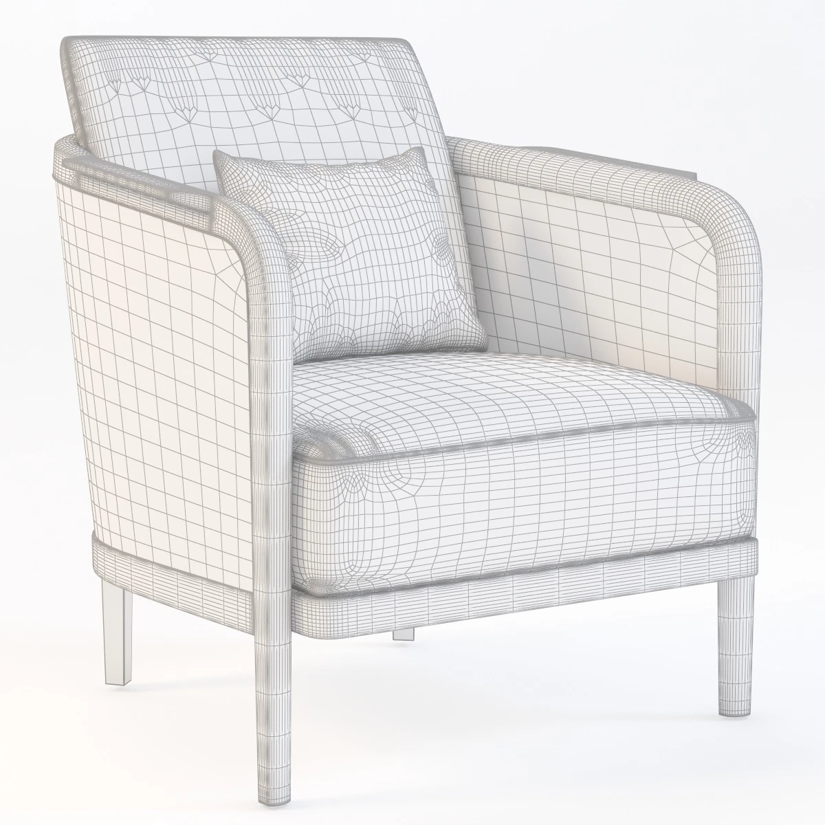 Flexform Mondo Armchair 3D Model_03