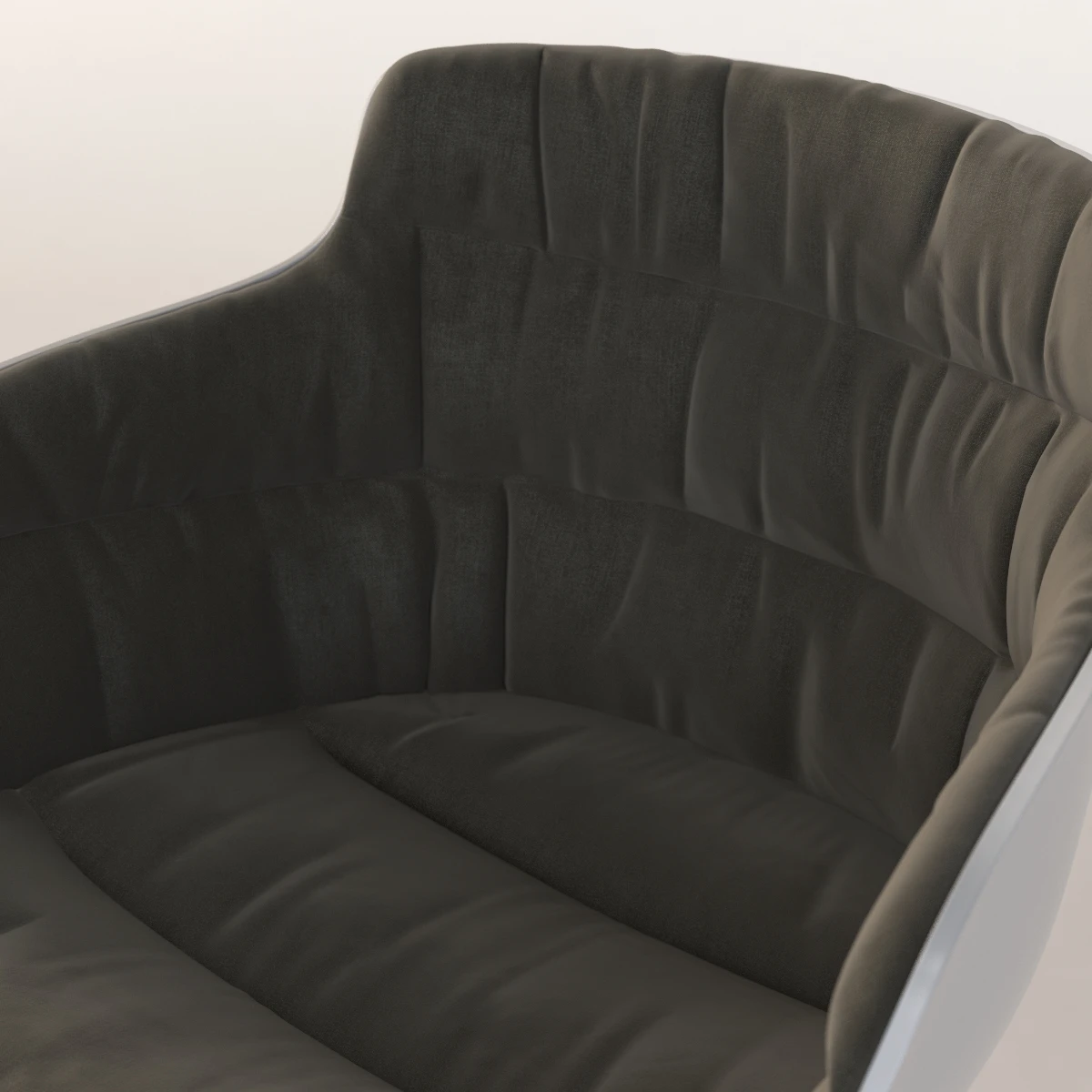 Flow Slim Armchair Padded With 4 Legged 3D Model_09