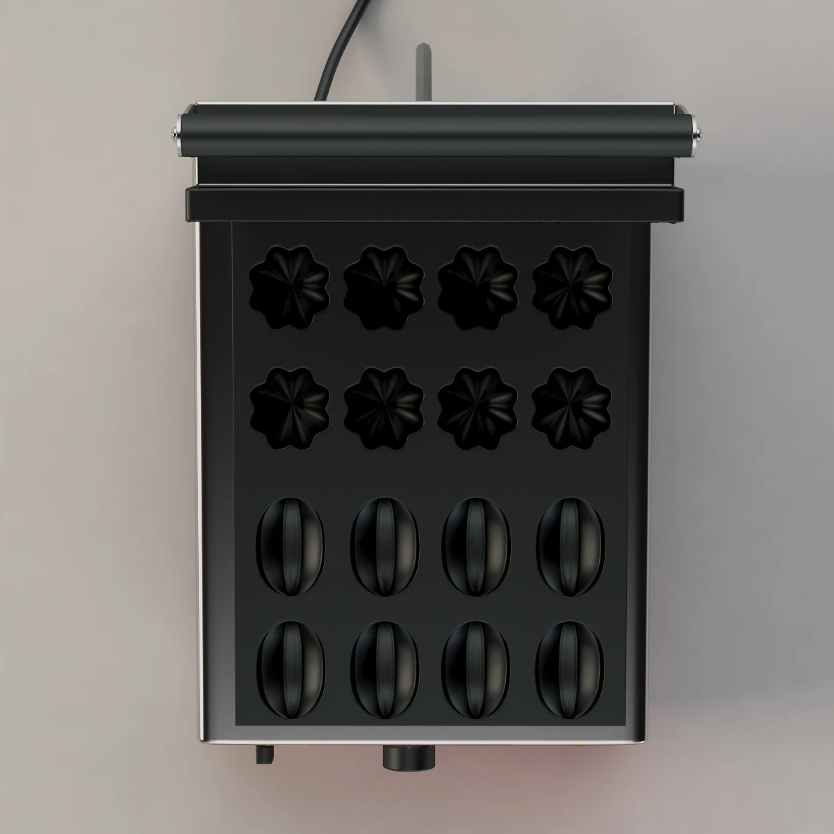 Flower Shape Waffle Maker 3D Model_09
