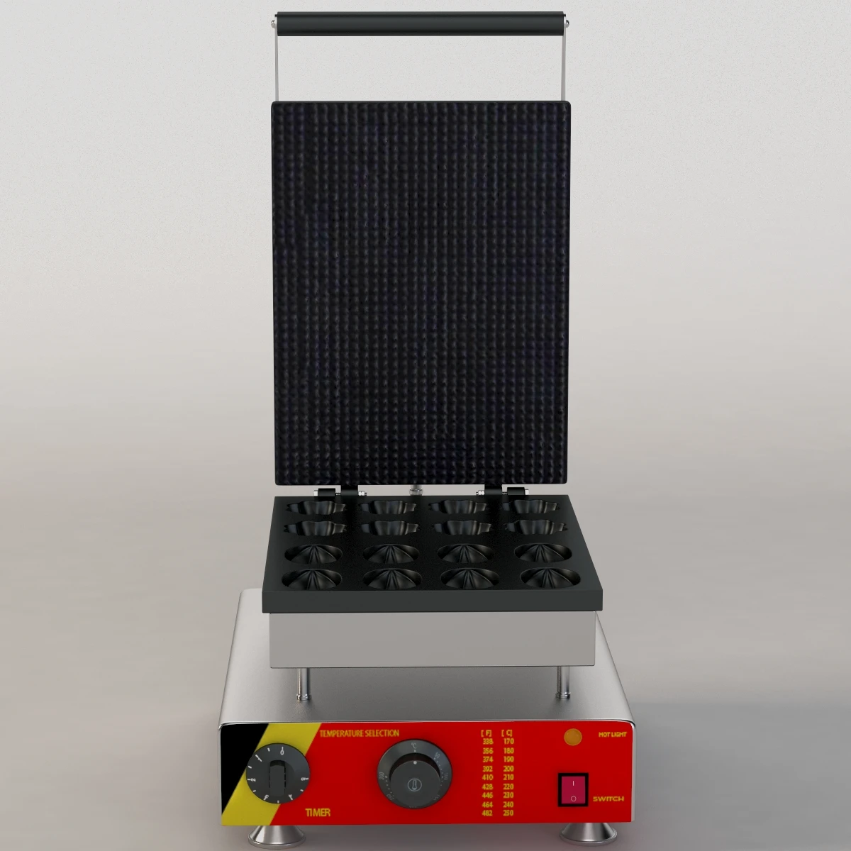Flower Shape Waffle Maker 3D Model_04