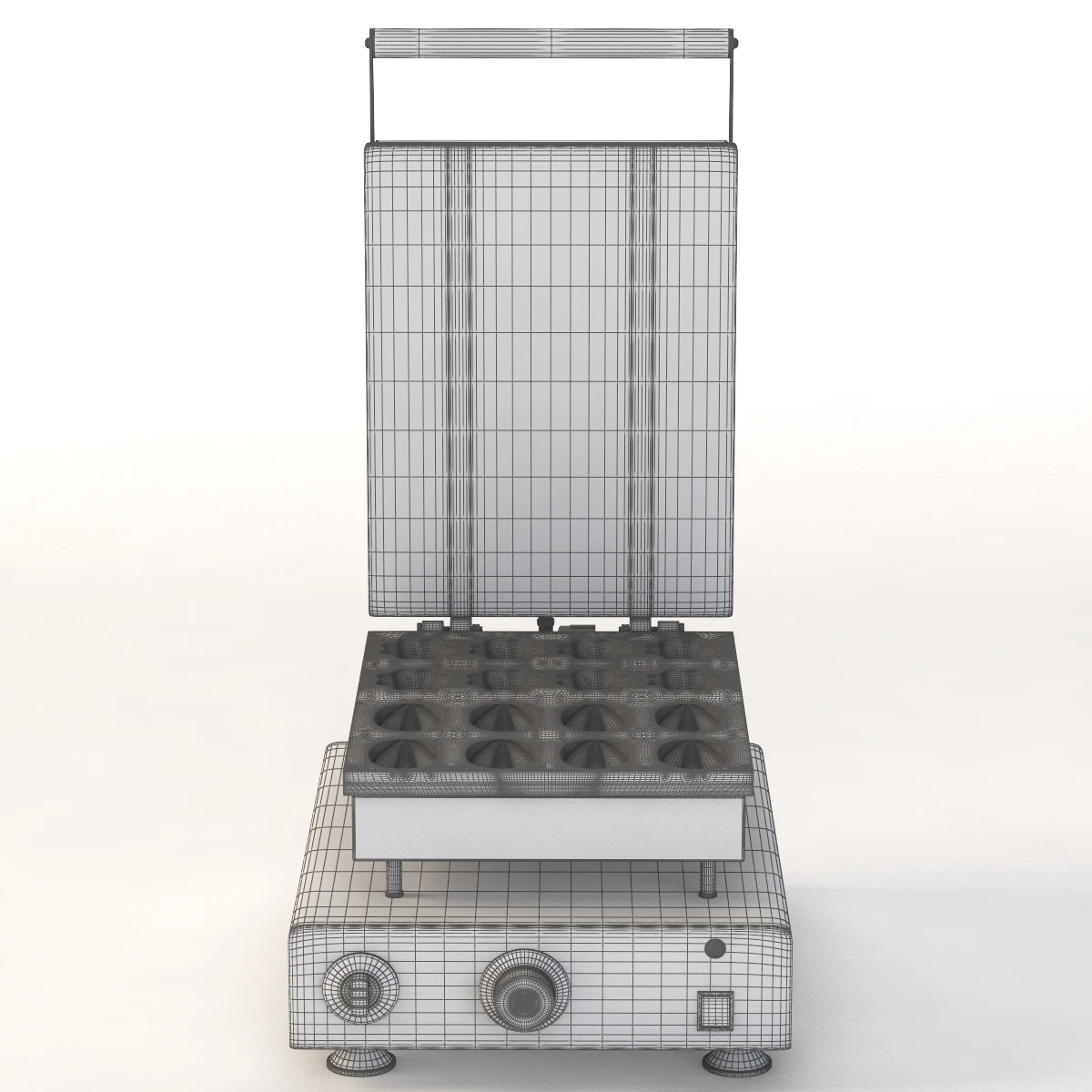 Flower Shape Waffle Maker 3D Model_014