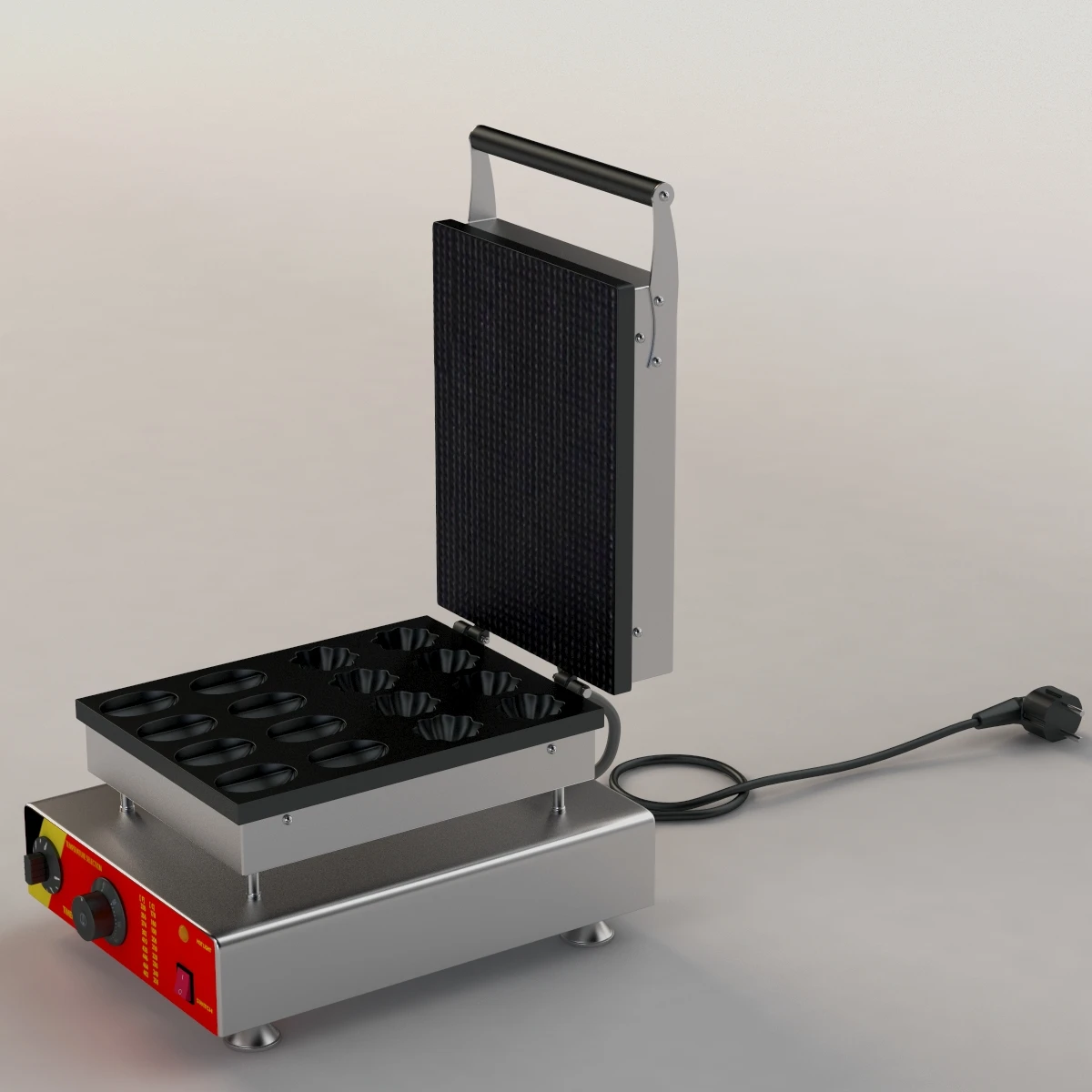 Flower Shape Waffle Maker 3D Model_08