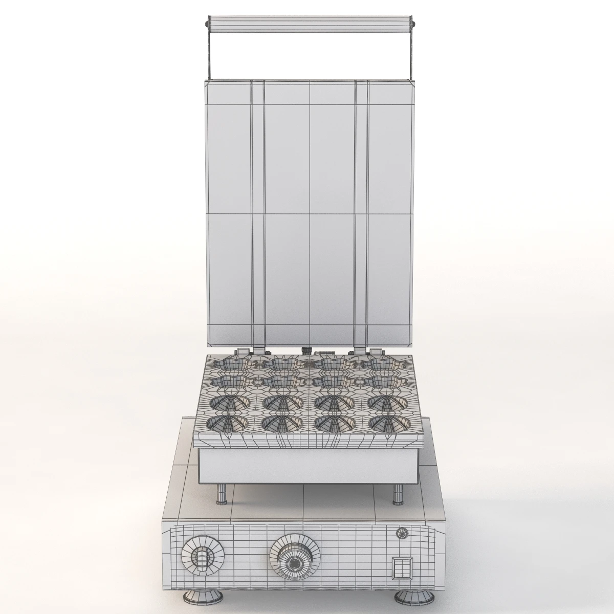 Flower Shape Waffle Maker 3D Model_015