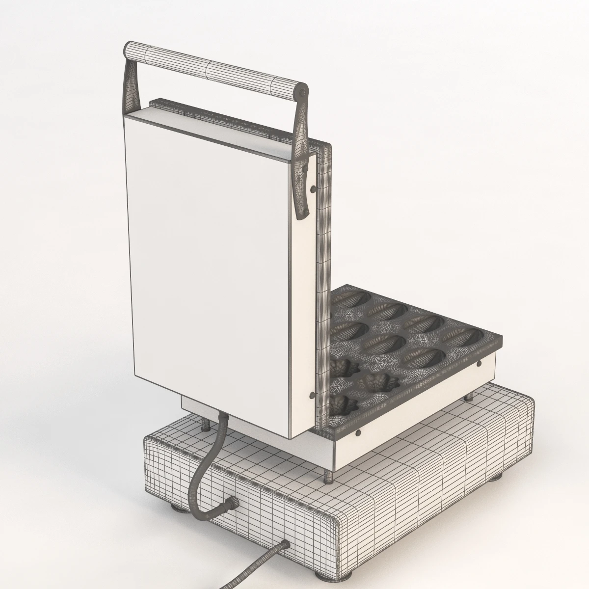 Flower Shape Waffle Maker 3D Model_018