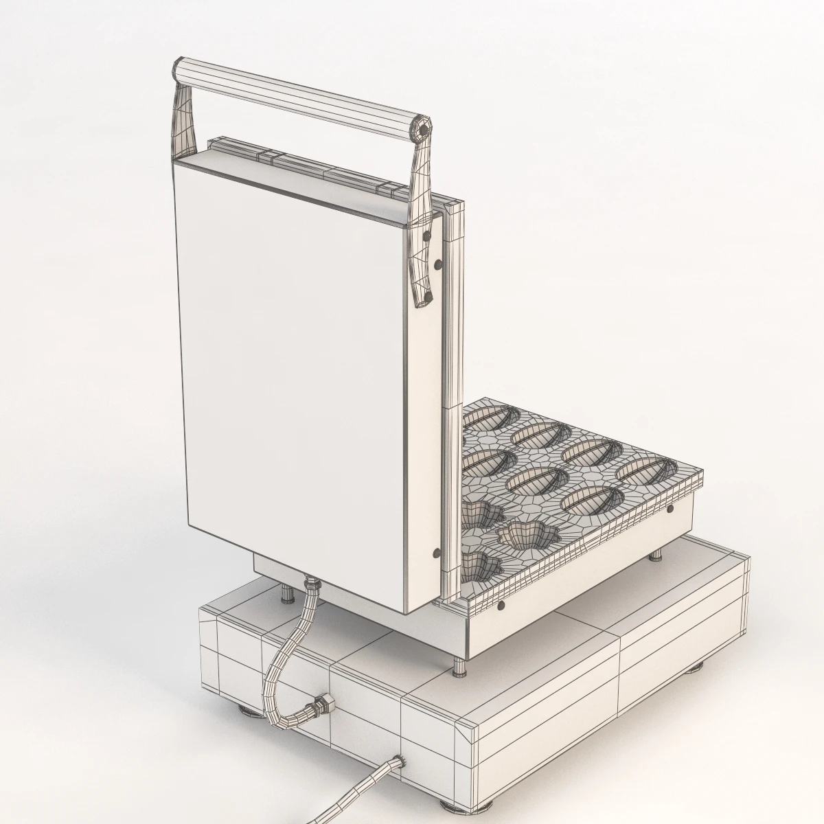 Flower Shape Waffle Maker 3D Model_019
