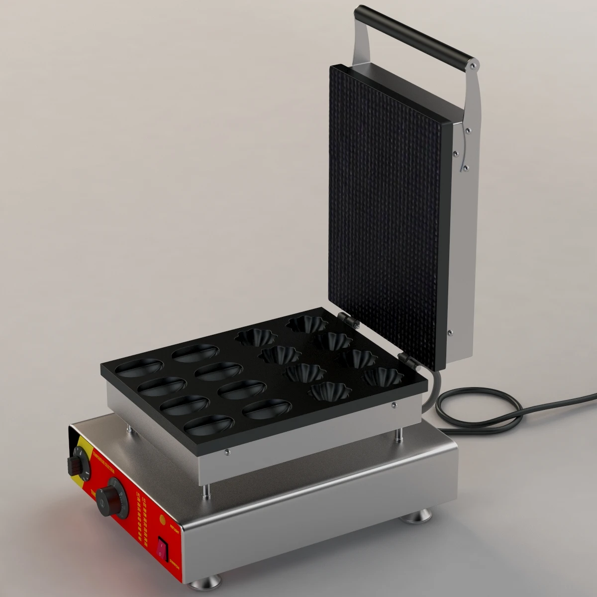 Flower Shape Waffle Maker 3D Model_05