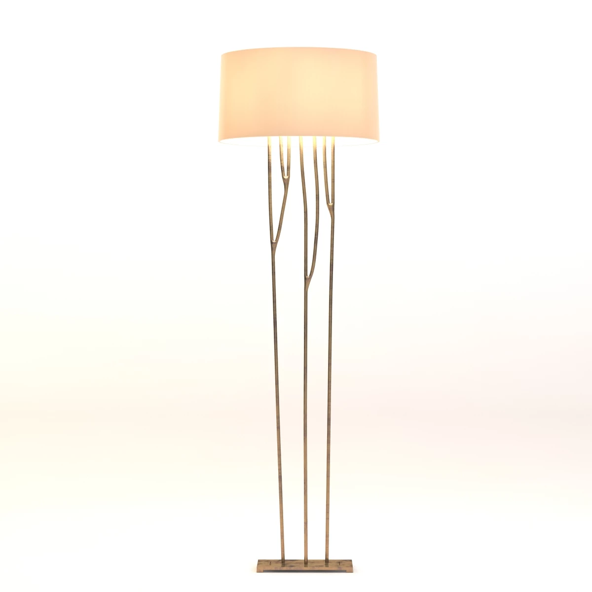 Forest Floor Lamp With Gilded Iron 3D Model_09