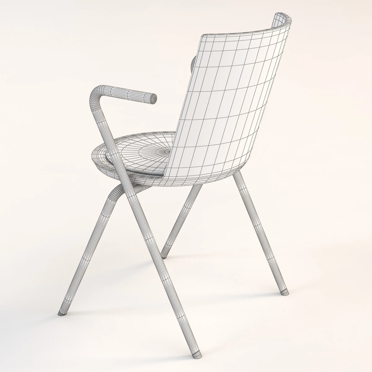 Fredericia Acme Polypropylene Armchair 3D Model_07