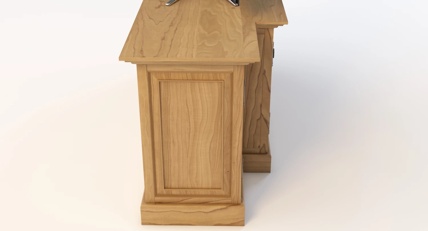 FRENCH PANEL 80in MEDIA CONSOLE 3D Model_07