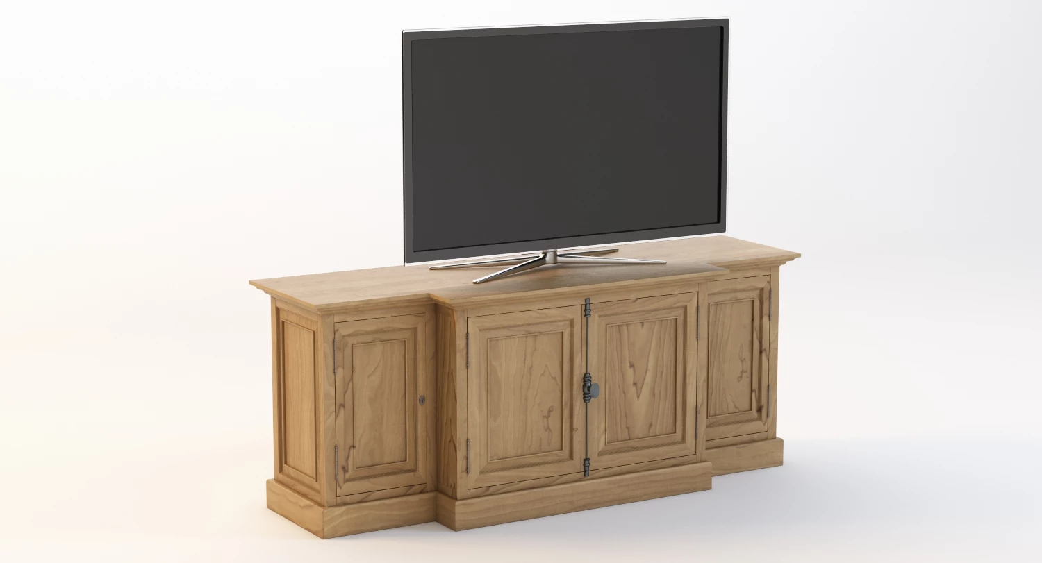 FRENCH PANEL 80in MEDIA CONSOLE 3D Model_010