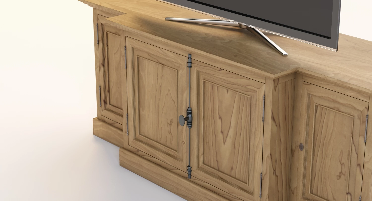 FRENCH PANEL 80in MEDIA CONSOLE 3D Model_05