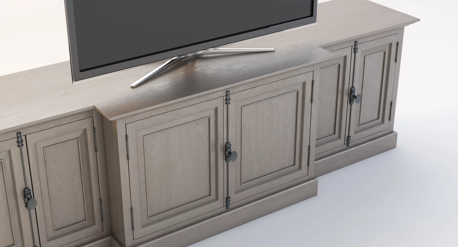French Panel Media Console 3D Model_04